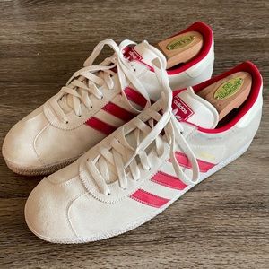 Adidas Gazelle White Low Top Casual Sneaker Suede
